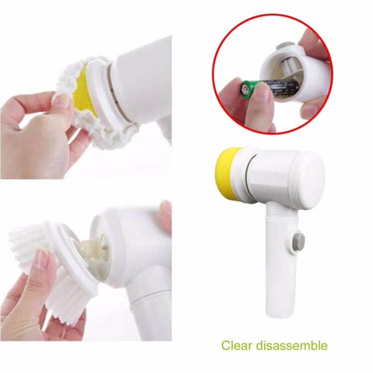 5 in 1 Multifunctional ไฟฟ้าในครัวเรือน Magic แปรง ABS ไนลอนห้องครัวอ่างอาบน้ำทำความสะอาดแปรงทำความสะอาดหน้าต่าง, 5 in 1 Brush
