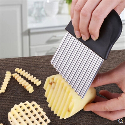 French Fries ตัดสแตนเลสใบเลื่อยเครื่องตัดผักและผลไม้เครื่องมือ Wave มีดอุปกรณ์ครัวอุปกรณ์เสริม, Style 3