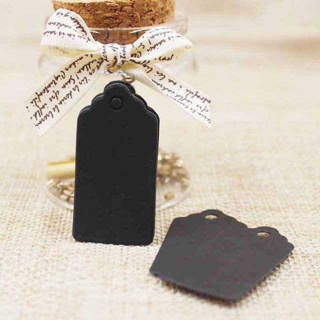 100 ชิ้นป้ายบรรจุภัณฑ์กระดาษ hangTags DIY ฉลากอาหาร