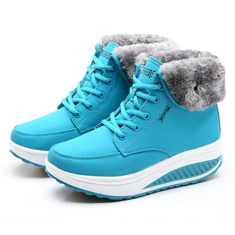 ผู้หญิง Booties ลูกไม้หิมะรองเท้าฤดูใบไม้ร่วงและฤดูหนาวหญิงรองเท้า Wedge, 35, 36, 37, 38, 39, 40