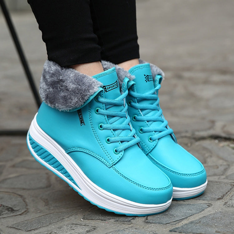 ผู้หญิง Booties ลูกไม้หิมะรองเท้าฤดูใบไม้ร่วงและฤดูหนาวหญิงรองเท้า Wedge, 35, 36, 37, 38, 39, 40