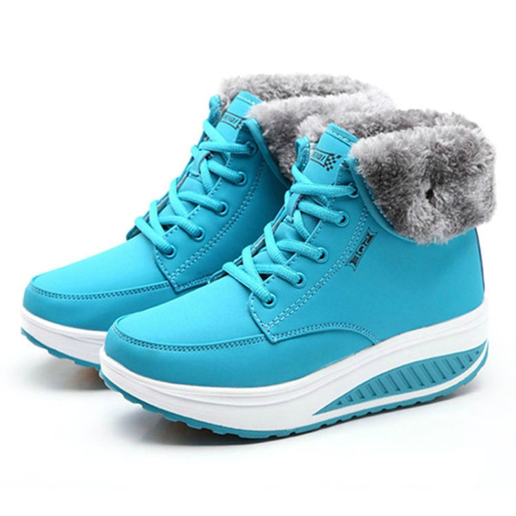 ผู้หญิง Booties ลูกไม้หิมะรองเท้าฤดูใบไม้ร่วงและฤดูหนาวหญิงรองเท้า Wedge, 35, 36, 37, 38, 39, 40
