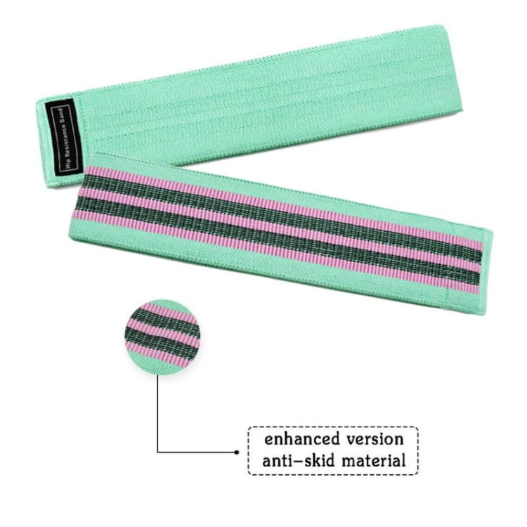 ผ้าฝ้ายโพลีเอสเตอร์ + ห่วงยางลาเท็กซ์ ยางยืดออกกำลังกายโยคะ Size: 76 x 8cm, Lake Blue Weak Pull, Pink Rally Medium, Purple Rally