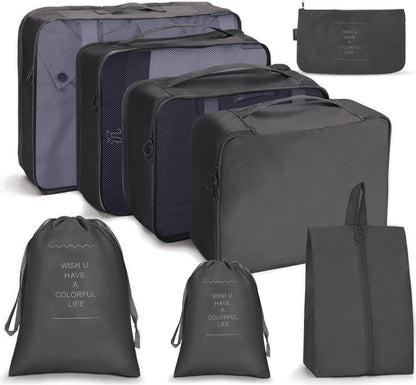 ชุดกระเป๋าเดินทาง กระเป๋าเก็บของแบบพับได้, 7 In 1, 8 In 1 Beam Mouth, 8 In 1 Cosmetic Bag, 8 In 1 Toiletry Bag, 9 In 1 Cosmetic Bag, 9 In 1 Toiletry Bag