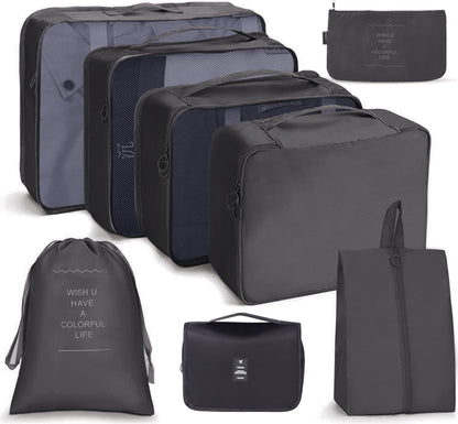 ชุดกระเป๋าเดินทาง กระเป๋าเก็บของแบบพับได้, 7 In 1, 8 In 1 Beam Mouth, 8 In 1 Cosmetic Bag, 8 In 1 Toiletry Bag, 9 In 1 Cosmetic Bag, 9 In 1 Toiletry Bag