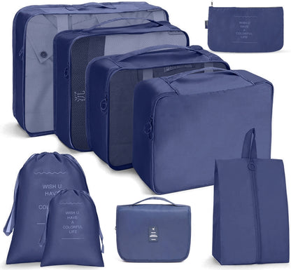 ชุดกระเป๋าเดินทาง กระเป๋าเก็บของแบบพับได้, 7 In 1, 8 In 1 Beam Mouth, 8 In 1 Cosmetic Bag, 8 In 1 Toiletry Bag, 9 In 1 Cosmetic Bag, 9 In 1 Toiletry Bag