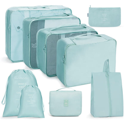 ชุดกระเป๋าเดินทาง กระเป๋าเก็บของแบบพับได้, 7 In 1, 8 In 1 Beam Mouth, 8 In 1 Cosmetic Bag, 8 In 1 Toiletry Bag, 9 In 1 Cosmetic Bag, 9 In 1 Toiletry Bag