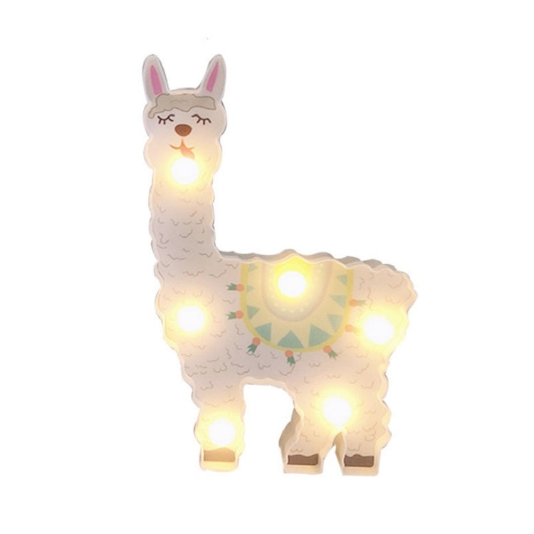 โคมไฟ LED ทาสี Alpaca Night Light ตกแต่งวันหยุดห้องวางสไตล์แสง