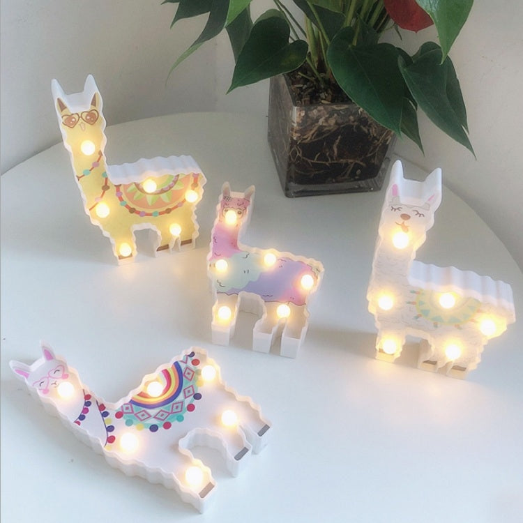 โคมไฟ LED ทาสี Alpaca Night Light ตกแต่งวันหยุดห้องวางสไตล์แสง