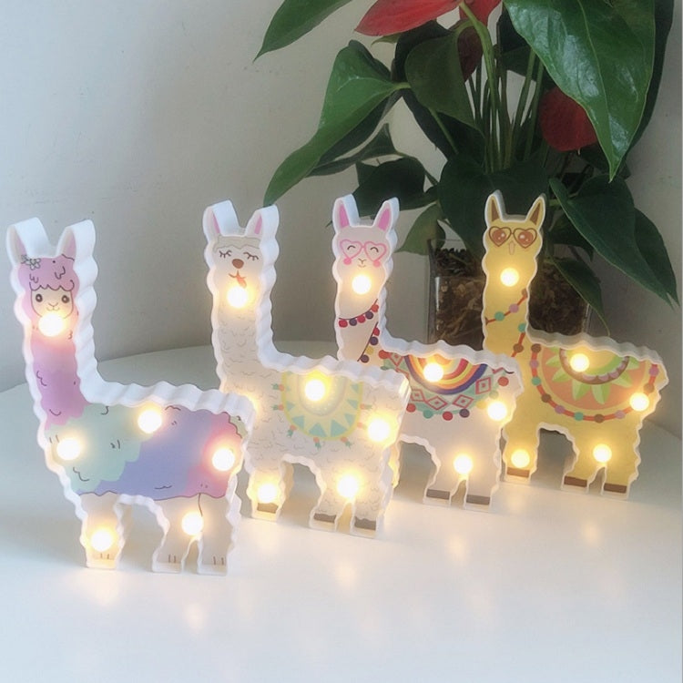 โคมไฟ LED ทาสี Alpaca Night Light ตกแต่งวันหยุดห้องวางสไตล์แสง