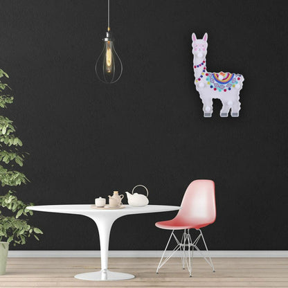 โคมไฟ LED ทาสี Alpaca Night Light ตกแต่งวันหยุดห้องวางสไตล์แสง
