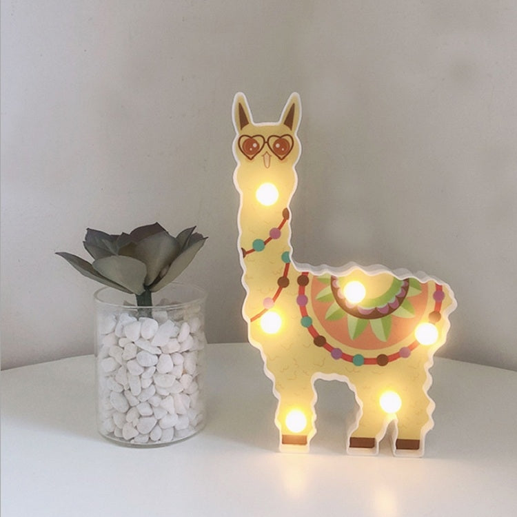 โคมไฟ LED ทาสี Alpaca Night Light ตกแต่งวันหยุดห้องวางสไตล์แสง