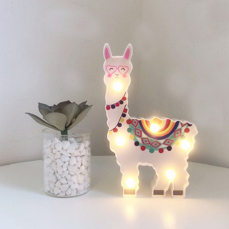 โคมไฟ LED ทาสี Alpaca Night Light ตกแต่งวันหยุดห้องวางสไตล์แสง