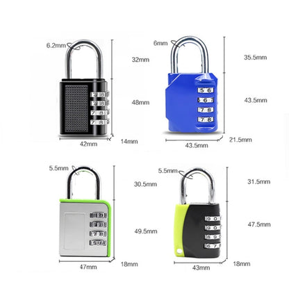4 ชิ้นกุญแจรหัสสี่หลัก Lluggage ยิม กุญแจกันขโมย, 8023, 8024, 8072, 8075