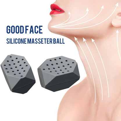 3PCS 7th Generation Masseter Ball Mandibular TRAINER เทรนเนอร์กล้ามเนื้อใบหน้าซิลิโคน Face-Lifting อุปกรณ์, 7th Generation (Black), 7th Generation (White), 7th Generation (Gray)
