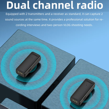 ไมโครโฟนตัดเสียงรบกวนแบบไร้สายแบบหนีบเสื้อพร้อมเคสชาร์จ, S13 Dual Microphone Black USB-C/Type-C Interface, S13 Dual Microphone Black 8 Pin Interface, S13 One To Two Yellow Case USB-C/Type-C Interface