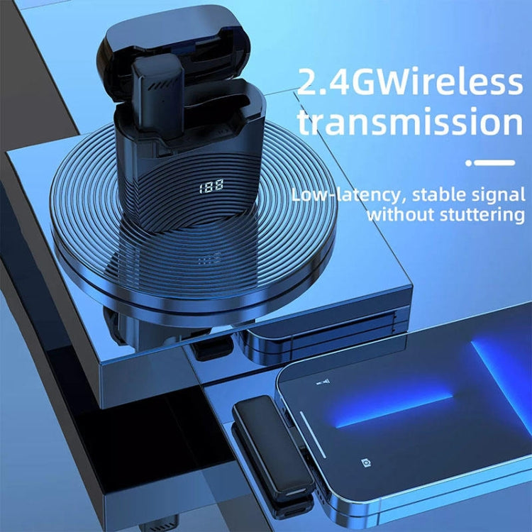 ไมโครโฟนตัดเสียงรบกวนแบบไร้สายแบบหนีบเสื้อพร้อมเคสชาร์จ, S13 Dual Microphone Black USB-C/Type-C Interface, S13 Dual Microphone Black 8 Pin Interface, S13 One To Two Yellow Case USB-C/Type-C Interface