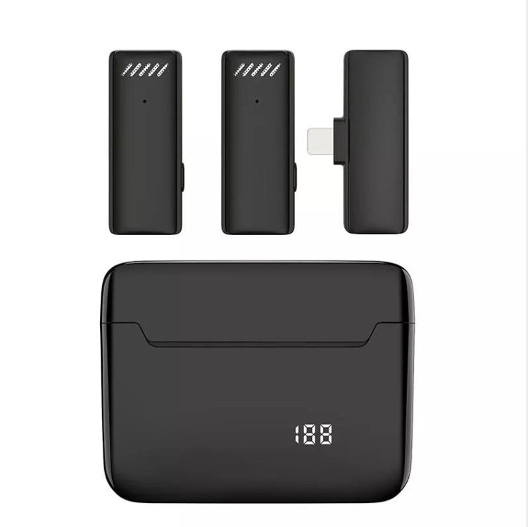 ไมโครโฟนตัดเสียงรบกวนแบบไร้สายแบบหนีบเสื้อพร้อมเคสชาร์จ, S13 Dual Microphone Black USB-C/Type-C Interface, S13 Dual Microphone Black 8 Pin Interface, S13 One To Two Yellow Case USB-C/Type-C Interface