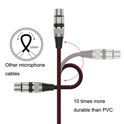 สีแดงและสีดำสุทธิ TRS 6.35 มม.ชายถึง Caron หญิงไมโครโฟน XLR BALANCE CABLE, 0.5m, 1m, 1.8m, 3m, 5m, 8m, 10m, 12m, 15m, 20m, 25m, 30m