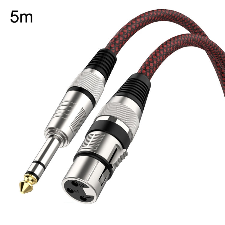 สีแดงและสีดำสุทธิ TRS 6.35 มม.ชายถึง Caron หญิงไมโครโฟน XLR BALANCE CABLE, 0.5m, 1m, 1.8m, 3m, 5m, 8m, 10m, 12m, 15m, 20m, 25m, 30m