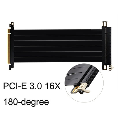 PCI-E 3.0 16X 180 องศาสายเคเบิลต่อขยายกราฟิกการ์ดสายเคเบิลอะแดปเตอร์ความยาว:, 10cm, 15cm, 20cm