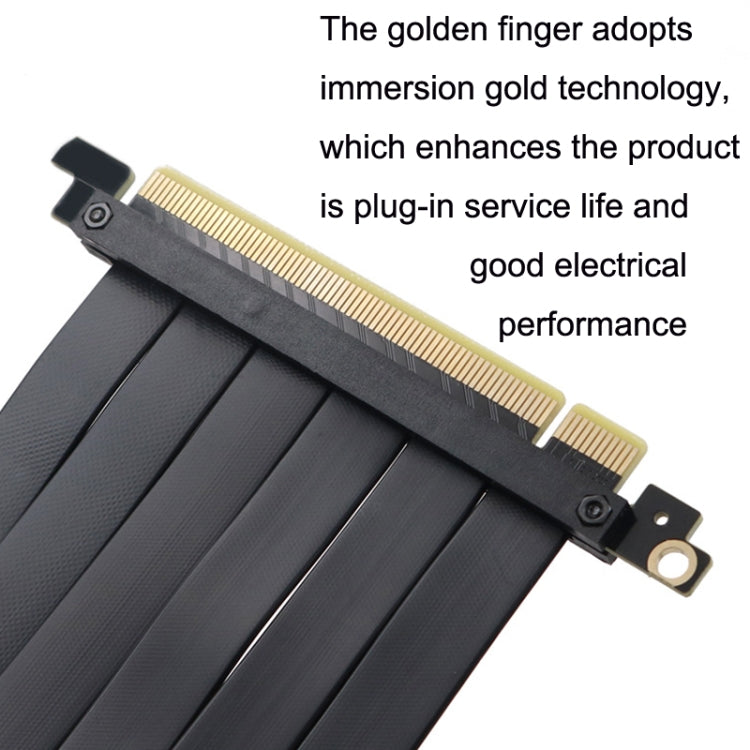 PCI-E 3.0 16X 180 องศาสายเคเบิลต่อขยายกราฟิกการ์ดสายเคเบิลอะแดปเตอร์ความยาว:, 10cm, 15cm, 20cm