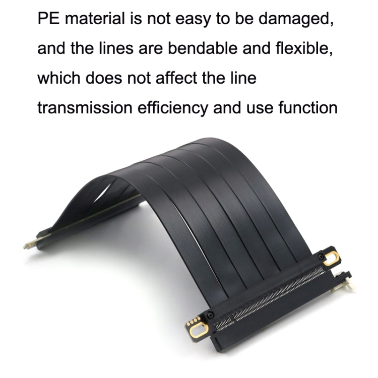 PCI-E 3.0 16X 180 องศาสายเคเบิลต่อขยายกราฟิกการ์ดสายเคเบิลอะแดปเตอร์ความยาว:, 10cm, 15cm, 20cm