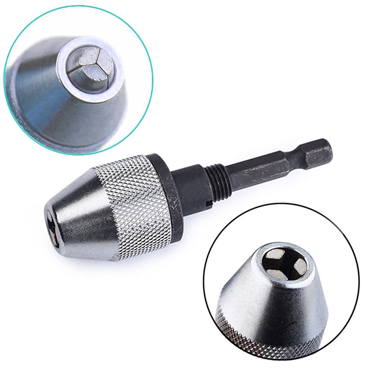 Hex Shank Mini เจาะ Chuck Conversion สาม Jaw Chuck Power เครื่องมือ, Hex Shank Black Chuck (0.8-8mm)A, Hex Shank Black Chuck (0.3-6.5mm) B, Hex Shank Black Chuck (0.3-3.6mm), Hex Shank Silver Chuck (0.3-3.6mm), 2.35mm Round Chuck (0.3-3.4mm)           ...