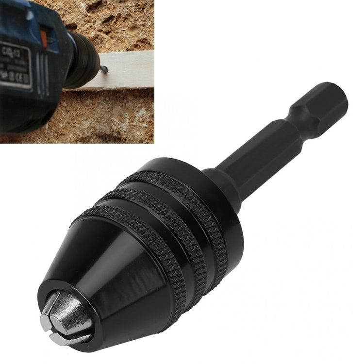 Hex Shank Mini เจาะ Chuck Conversion สาม Jaw Chuck Power เครื่องมือ, Hex Shank Black Chuck (0.8-8mm)A, Hex Shank Black Chuck (0.3-6.5mm) B, Hex Shank Black Chuck (0.3-3.6mm), Hex Shank Silver Chuck (0.3-3.6mm), 2.35mm Round Chuck (0.3-3.4mm)           ...