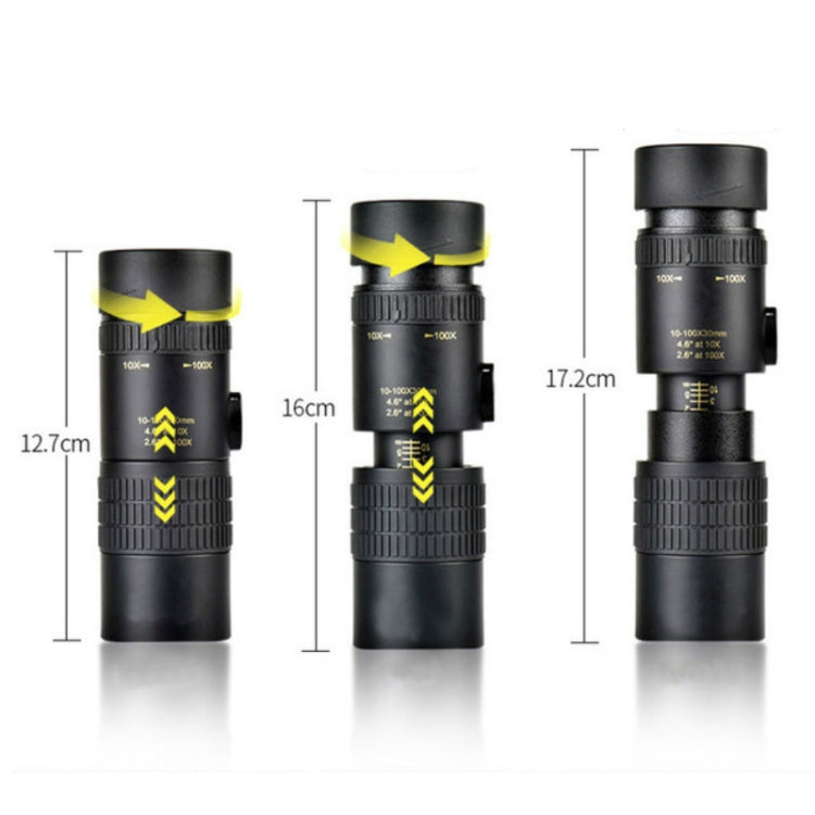 กำลังขยายสูง HD ระดับแสงน้อย Night Vision ซูมต่อเนื่องตาข้างเดียว, 10 - 30 x 30