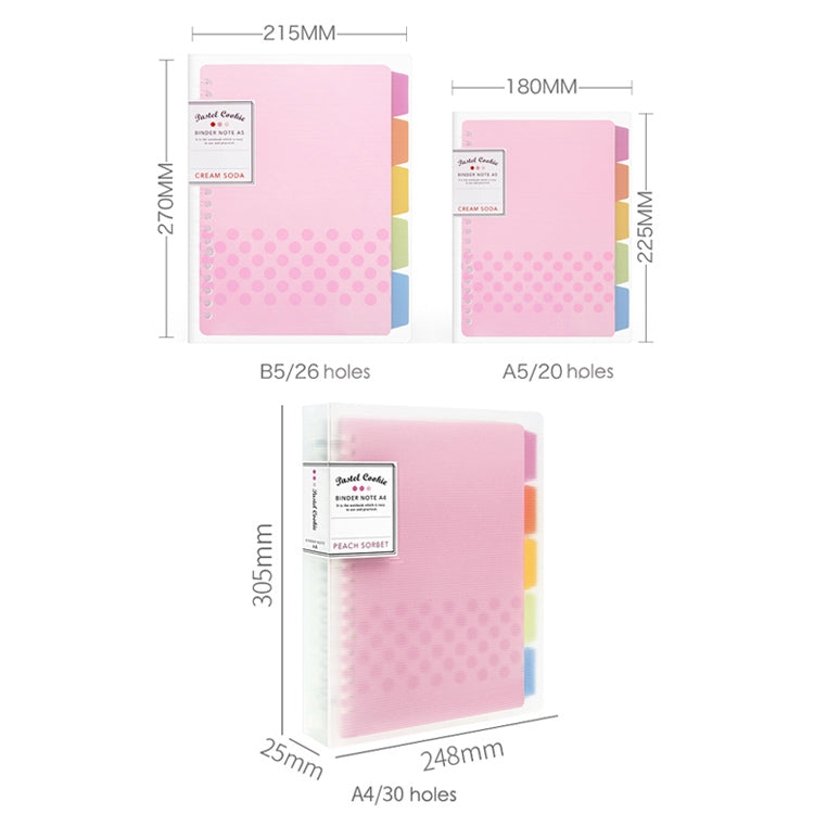 สมุดบันทึกแบบหลวม Rainbow Cookie Daily Plan สมุดบันทึกส่วนตัว, A5