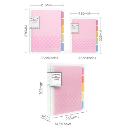 สมุดบันทึกแบบหลวม Rainbow Cookie Daily Plan สมุดบันทึกส่วนตัว, A5