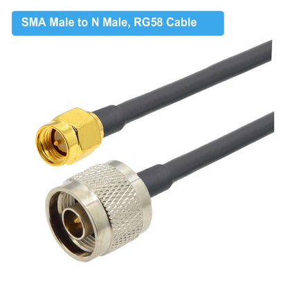 สายเคเบิลอะแดปเตอร์โคแอกเซียล SMA ชายถึง N ชาย RG58, SMA Male to N Male 0.5m, SMA Male to N Male 1m, SMA Male to N Male 1.5m, SMA Male to N Male 3m, SMA Male to N Male 5m, SMA Male to N Male 10m