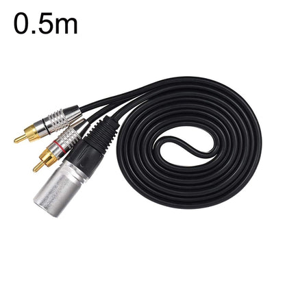 XLR ชายถึง 2RCA ชายเสียบสายสัญญาณเสียงสเตอริโอ, ความยาว:, 0.5m, 1m, 1.5m, 2m, 3m, 5m, 8m, 10m