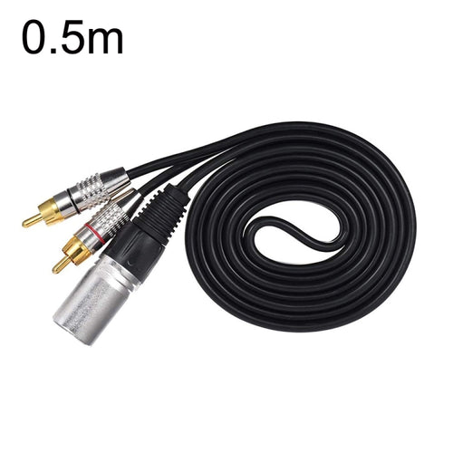 XLR ชายถึง 2RCA ชายเสียบสายสัญญาณเสียงสเตอริโอ, ความยาว:, 0.5m, 1m, 1.5m, 2m, 3m, 5m, 8m, 10m