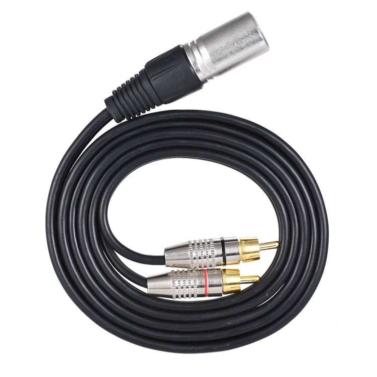 XLR ชายถึง 2RCA ชายเสียบสายสัญญาณเสียงสเตอริโอ, ความยาว:, 0.5m, 1m, 1.5m, 2m, 3m, 5m, 8m, 10m