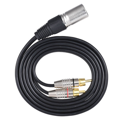 XLR ชายถึง 2RCA ชายเสียบสายสัญญาณเสียงสเตอริโอ, ความยาว:, 0.5m, 1m, 1.5m, 2m, 3m, 5m, 8m, 10m