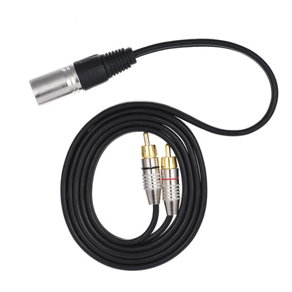 XLR ชายถึง 2RCA ชายเสียบสายสัญญาณเสียงสเตอริโอ, ความยาว:, 0.5m, 1m, 1.5m, 2m, 3m, 5m, 8m, 10m