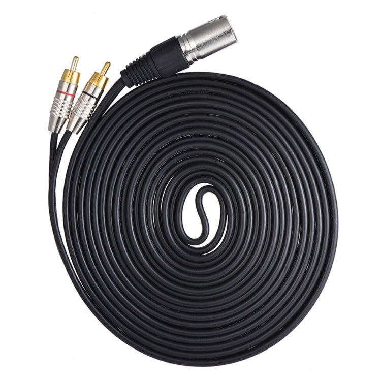 XLR ชายถึง 2RCA ชายเสียบสายสัญญาณเสียงสเตอริโอ, ความยาว:, 0.5m, 1m, 1.5m, 2m, 3m, 5m, 8m, 10m