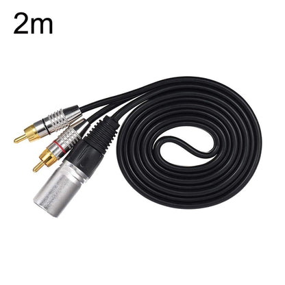 XLR ชายถึง 2RCA ชายเสียบสายสัญญาณเสียงสเตอริโอ, ความยาว:, 0.5m, 1m, 1.5m, 2m, 3m, 5m, 8m, 10m