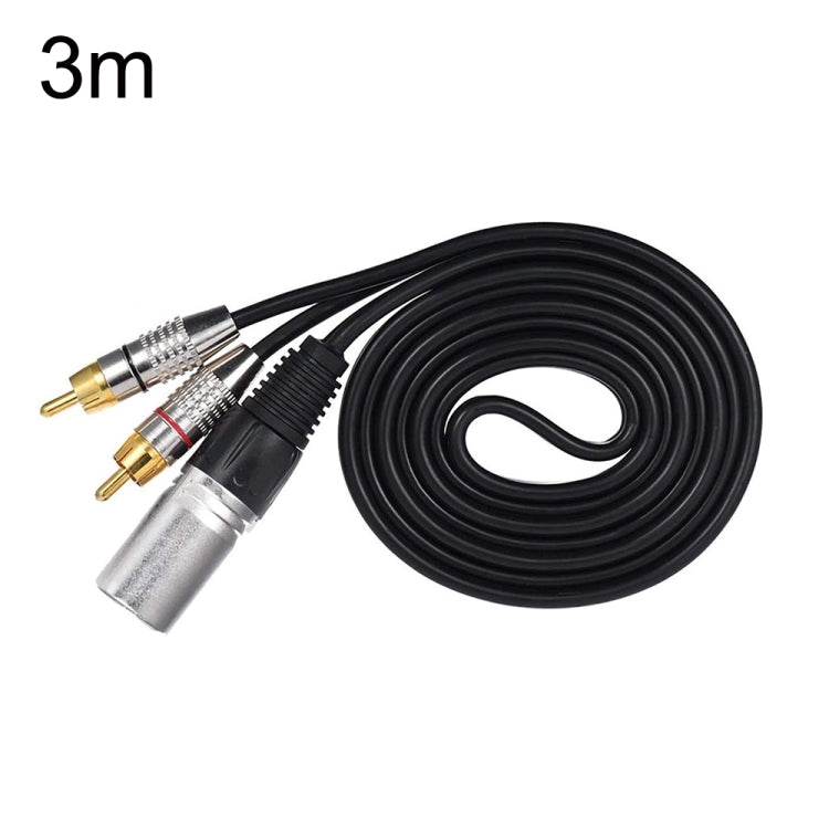 XLR ชายถึง 2RCA ชายเสียบสายสัญญาณเสียงสเตอริโอ, ความยาว:, 0.5m, 1m, 1.5m, 2m, 3m, 5m, 8m, 10m