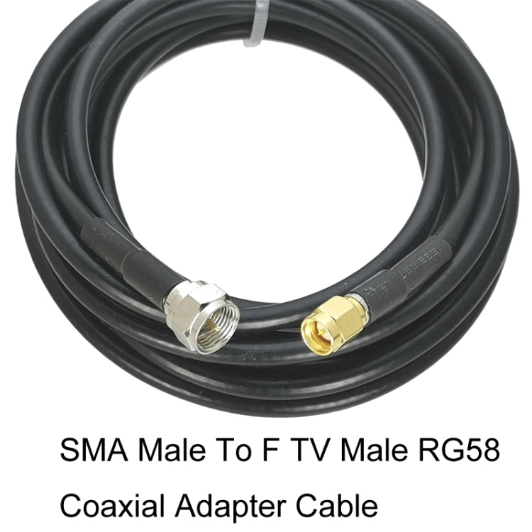 SMA ชายถึง F ทีวีชาย RG58 สายอะแดปเตอร์โคแอกเซียล, 0.5m, 1m, 1.5m, 3m, 5m, 10m