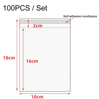2 ชุด CPE Matte Self-Sealed กระเป๋าข้อมูลสายเคเบิลเคสโทรศัพท์ถุงบรรจุภัณฑ์, 100 PCS / Set 10x18cm, 100 PCS / Set 10x22cm, 100 PCS / Set 11x13cm, 100 PCS / Set 13x15cm, 100 PCS / Set 15x27cm, 100 PCS / Set 18x29cm, 100 PCS / Set 20x33cm