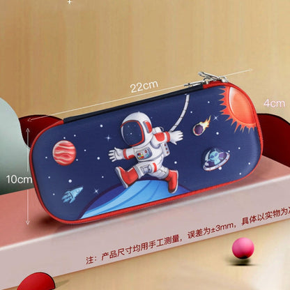 S-888 โรงเรียนประถมศึกษาการ์ตูน EVA กล่องดินสอ Anti-Fall 3D กล่องเครื่องเขียนสีการจัดส่งแบบสุ่ม, Spacewalk, Astronaut, Dancing Kitten