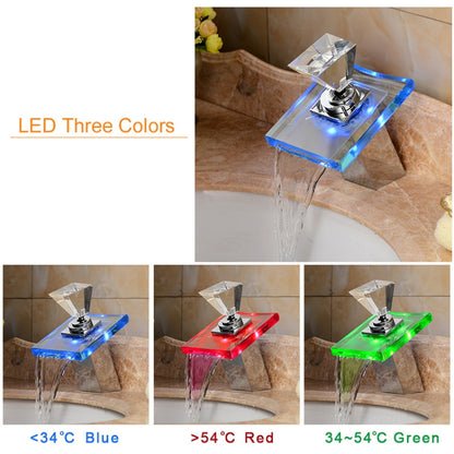 LED น้ำตกก๊อกน้ำอุณหภูมิที่มีสีสันเปลี่ยนสี Anti-scalding Faucet, Color-changing Faucet