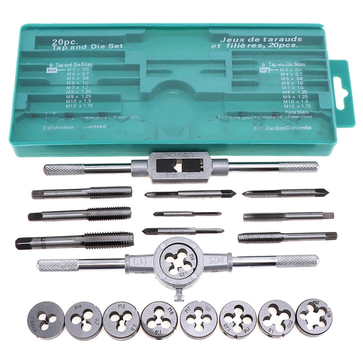 Hand Die Model Tap Tap Die Set การต๊าปเกลียวแบบแมนนวล รูเกลียว, 20 In 1, 40 In 1
