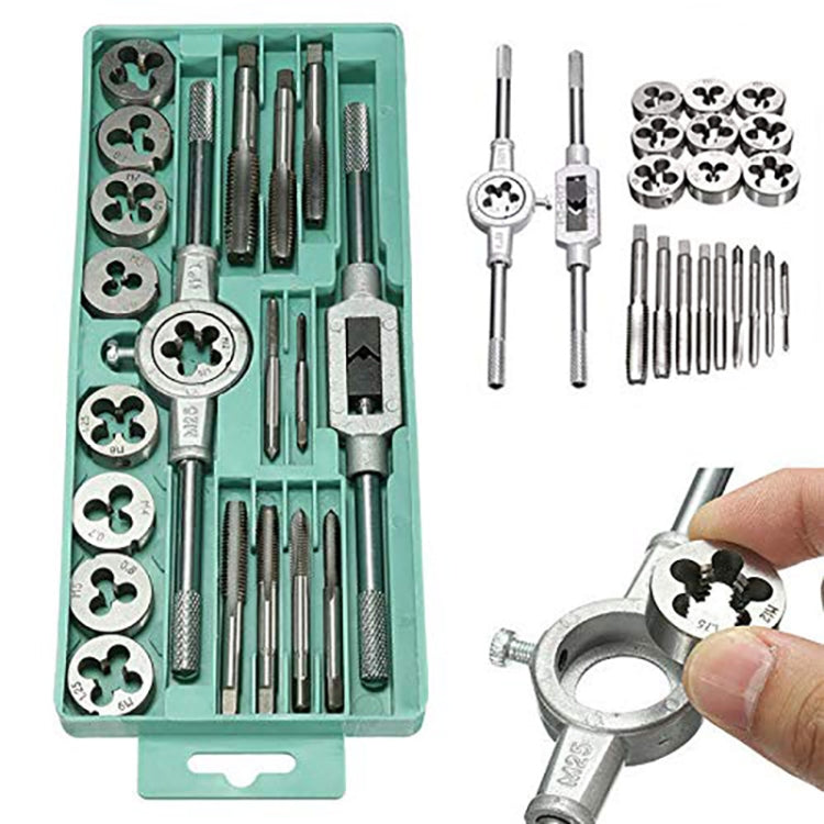 Hand Die Model Tap Tap Die Set การต๊าปเกลียวแบบแมนนวล รูเกลียว, 20 In 1, 40 In 1