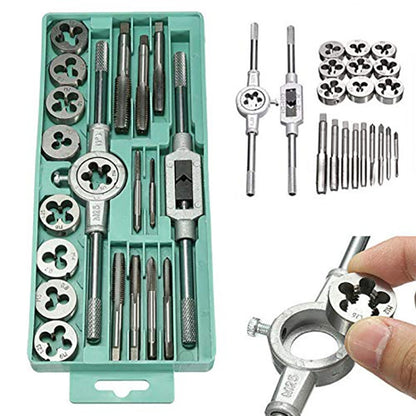 Hand Die Model Tap Tap Die Set การต๊าปเกลียวแบบแมนนวล รูเกลียว, 20 In 1, 40 In 1