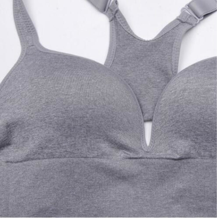 สปอร์ตบราวิ่งกันกระแทกไร้สายสปอร์ตบรา, L, XL