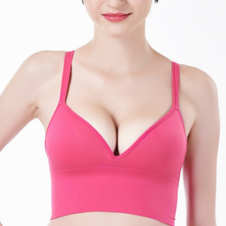 สปอร์ตบราวิ่งกันกระแทกไร้สายสปอร์ตบรา, L, XL